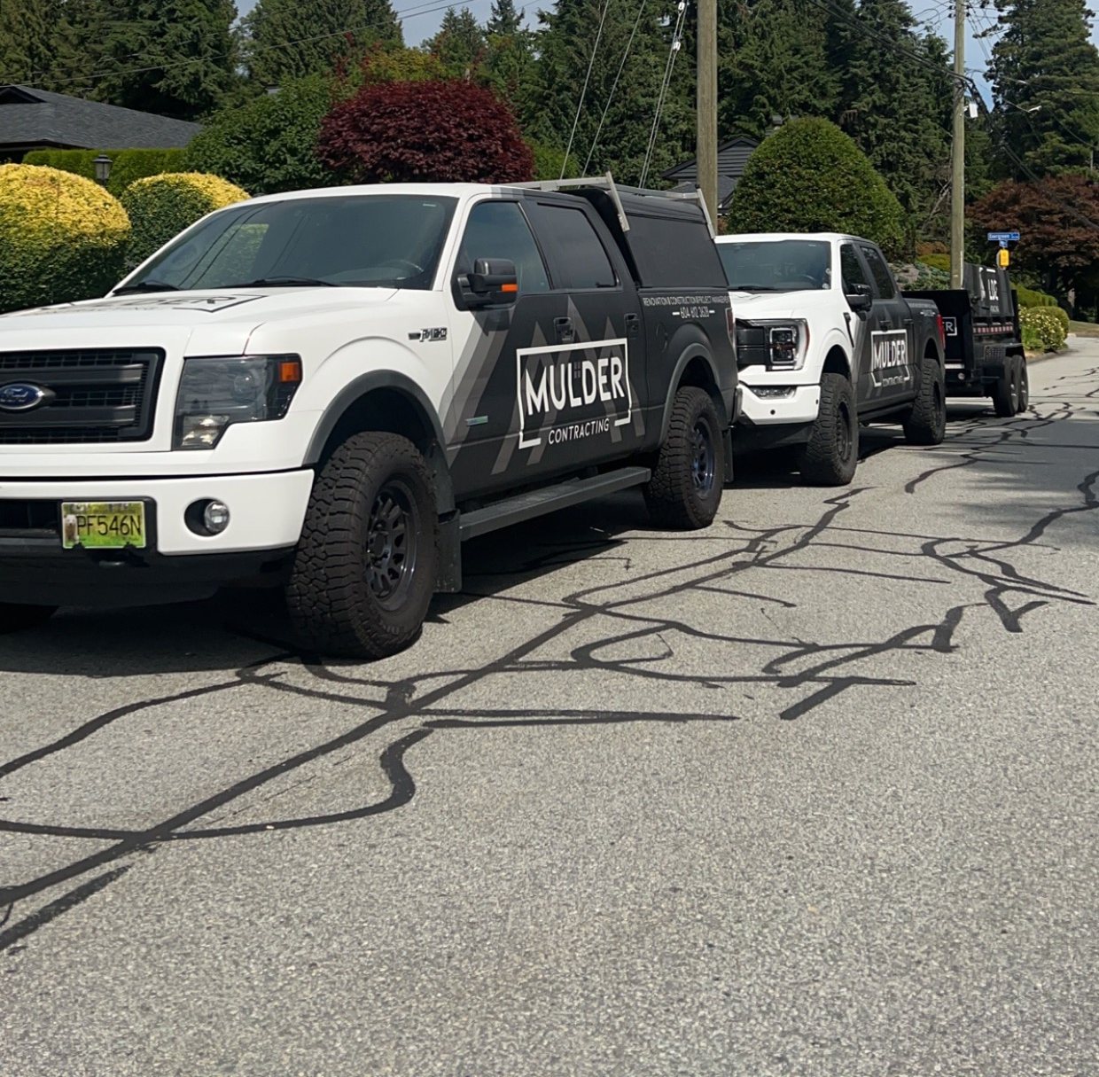 Mulder Contracting trucks and trailer
