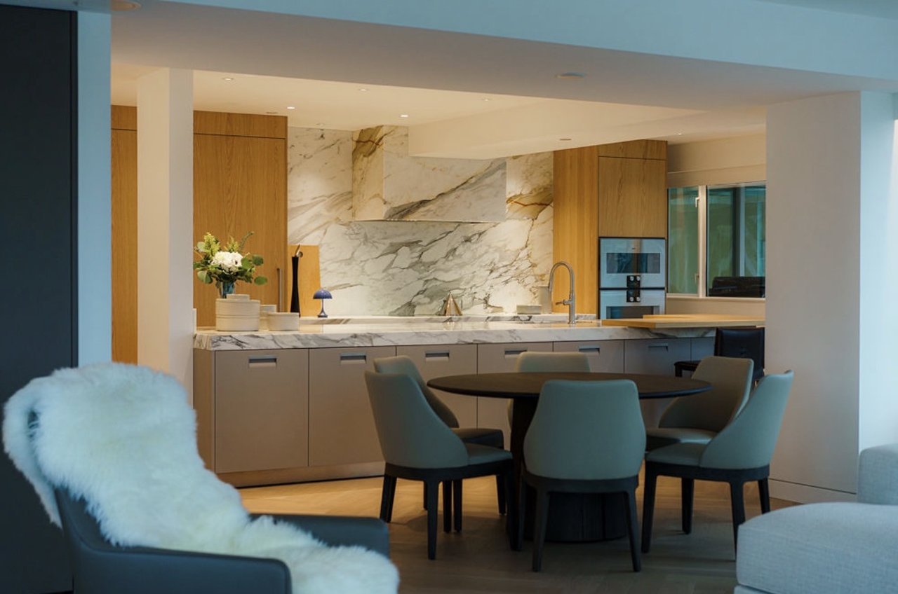Open plan kitchen and dining renovation in North Vancouver, BC