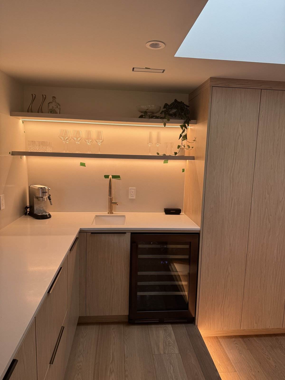 Custom built-in millwork and lighting on a North Vancouver renovation