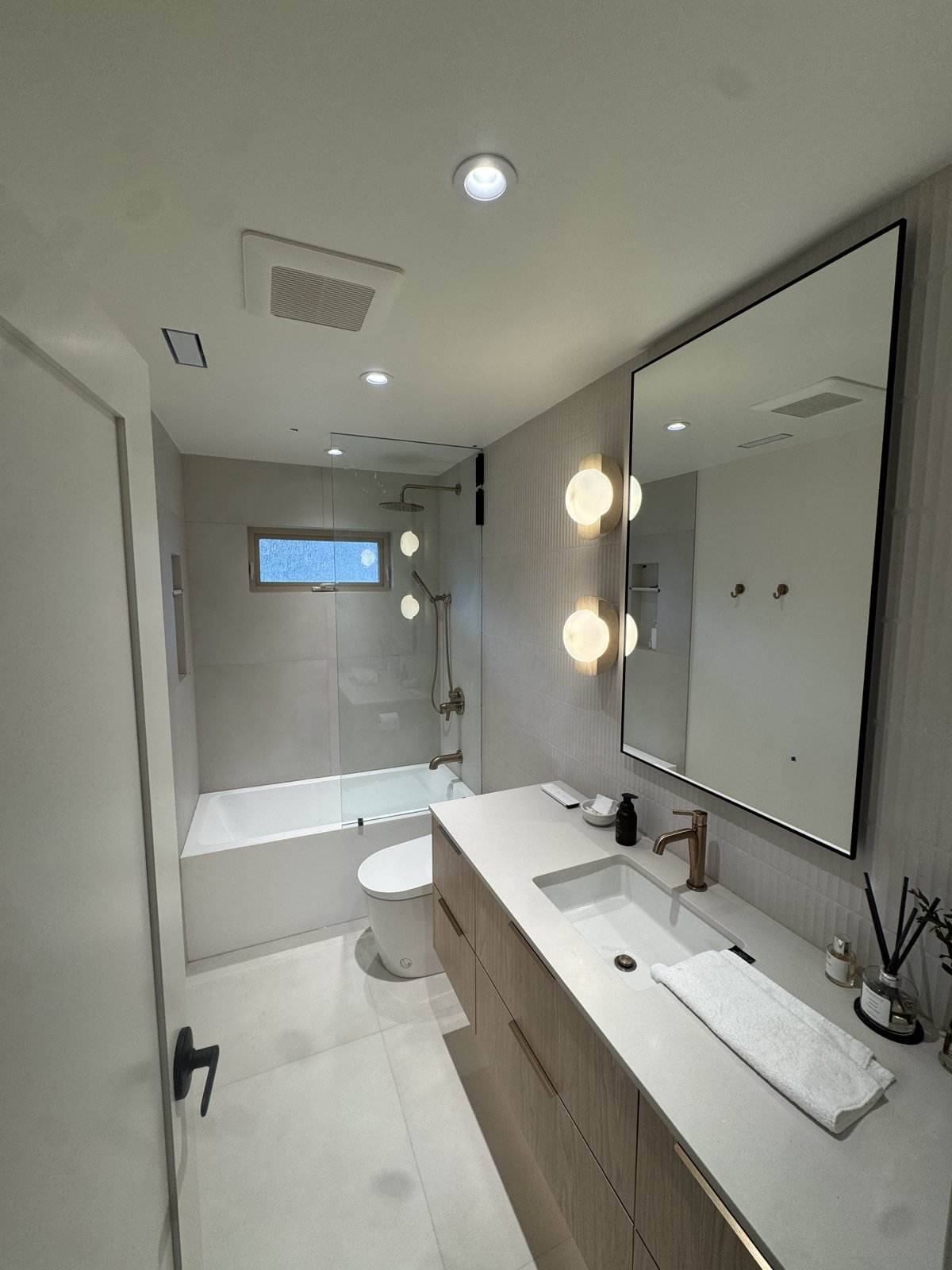 Renovated ensuite bathroom with walk-in shower, North Vancouver BC